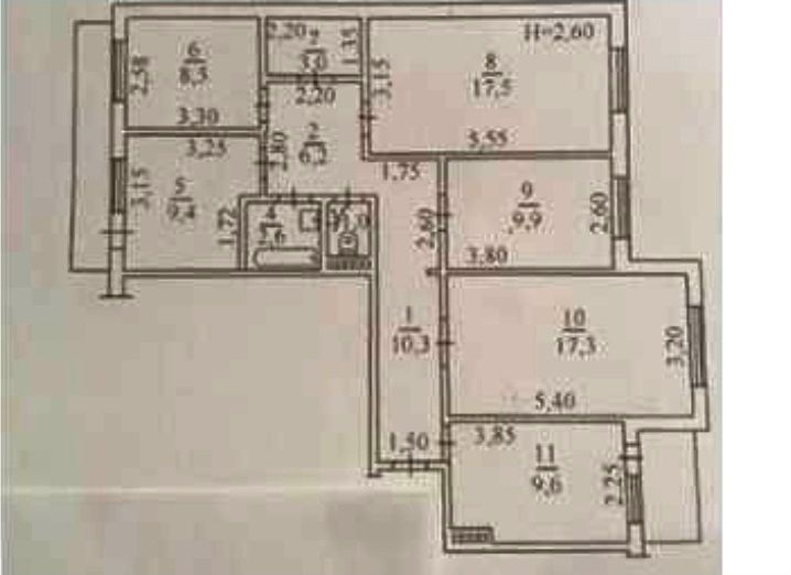 Продажа 5 комнатной квартиры  96 кв.м.  в Одессе