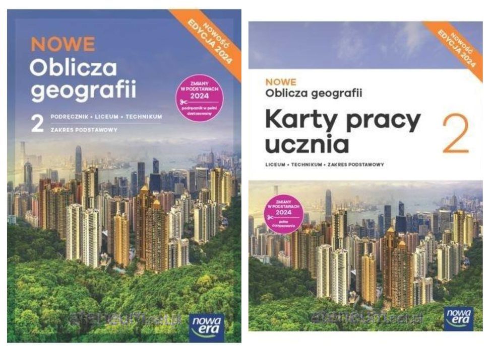 Nowe Oblicza Geografii 2 Karty Pracy + Podręcznik Podstawowy Nowa Era