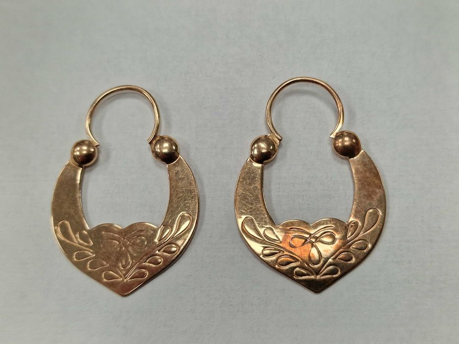 Złote kolczyki damskie/ 583/ 6.58 gram/ ZSRR/ lite/ od 1958 roku