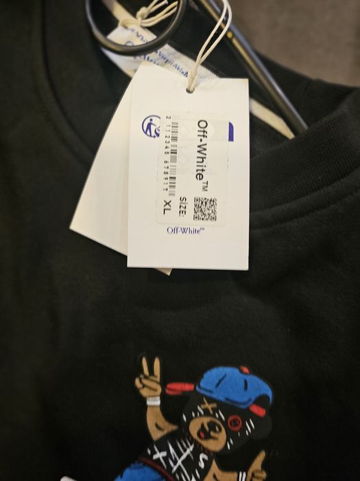 Off-Wfite Nowa czarna bluza Unisex r.XL