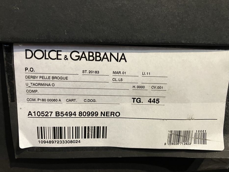 Dolce&Gabbana markowe męskie buty lakierowane Nowe 44.5