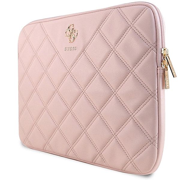 Pokrowiec Guess Quilted 4G na laptopa 14" - różowy