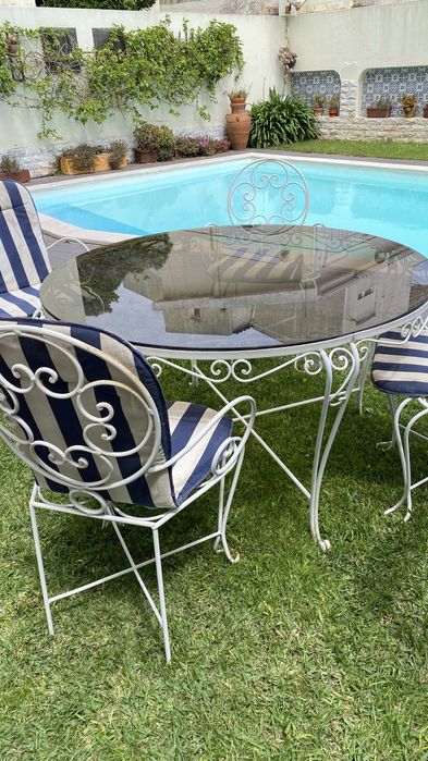 Conjunto de jardim de ferro
