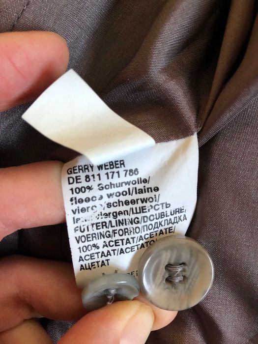 Lekki płaszcz Gerry Weber marynarka przedłużana wełna dziewicza 44