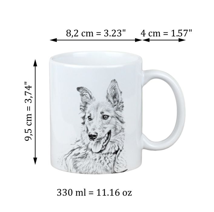 Owczarek baskijski kubek z psem life is better Art-Dog