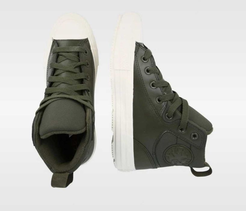 Sapatilhas Converse allstar verde caqui + branco