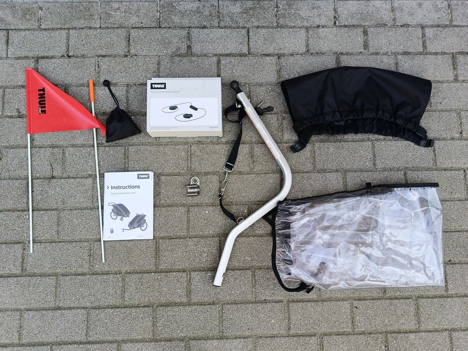 Thule Chariot Cross 2 double - dodatkowy hamulec w rączce