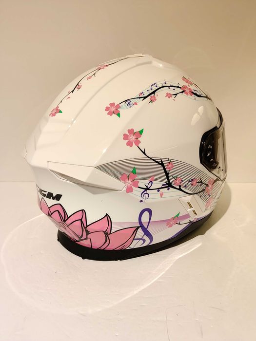 Capacete infantil menina CGM Lucky integral mota scooter novo