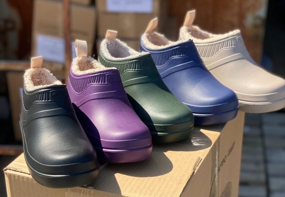 Галоші калоші садові на хутрі теплі з піни жіночі 39,40 р.Dago Style