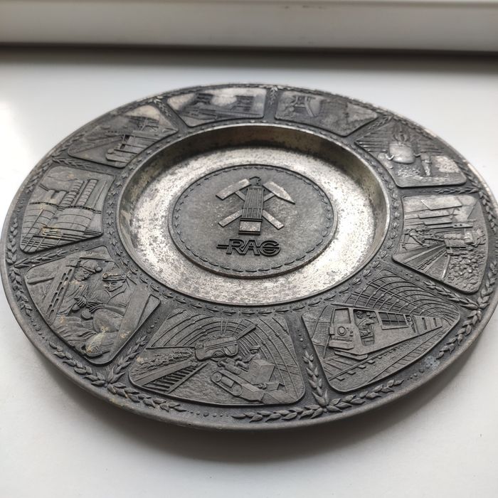 Декоративная оловянная тарелка,панно Zinnteller