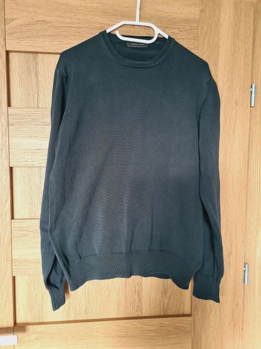 Sweter męski Zara r. L czarny bawełna basic