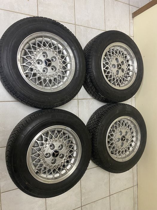 Jantes 15” 5x112 com aba Rial Mercedes w124 w201 190 com pneus