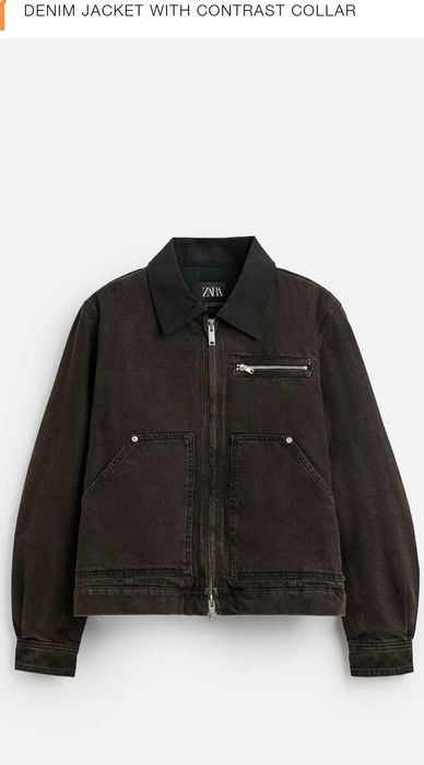 Zara workwear casaco em castanho escuro novo Size M