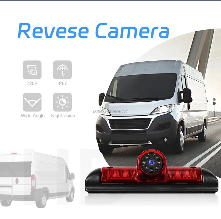 Luz de travão c/ câmara de marcha-atrás HD Fiat Ducato Peugeot Citroen