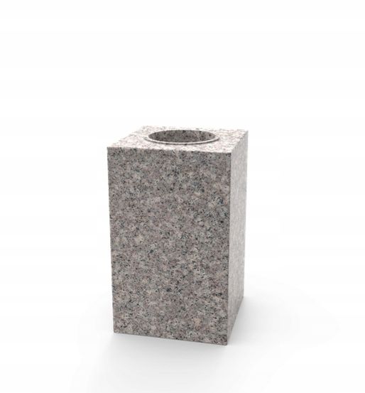 wazon granitowy nagrobny na cmentarz brąz królewski 28cm kwadratowy granit