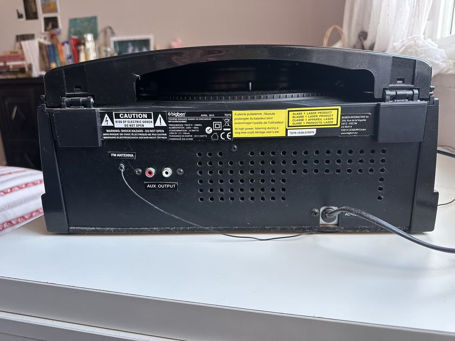 Gira discos / leitor de vinil, cd, usb, cartao sd estilo retro