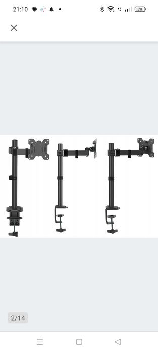 Biurkowy obrotowy uchwyt LCD LED monitora