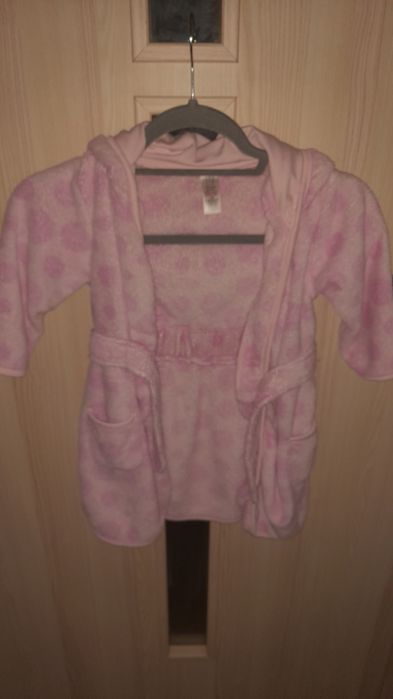 Szlafrok rozowy dla dziewczynki 86-92