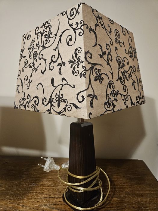 Dwie lampki nocne drewniane maxfliz