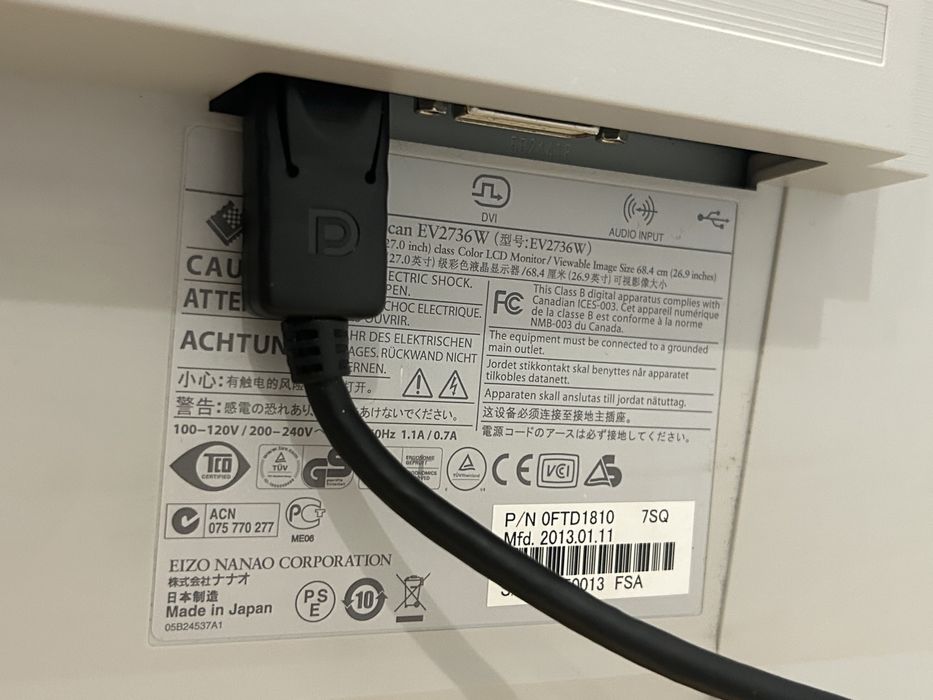 Monitor eizo 27 ev2736w
