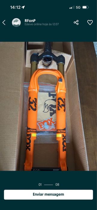 Suspensão FOX 32 SC Kashima 29 laranja