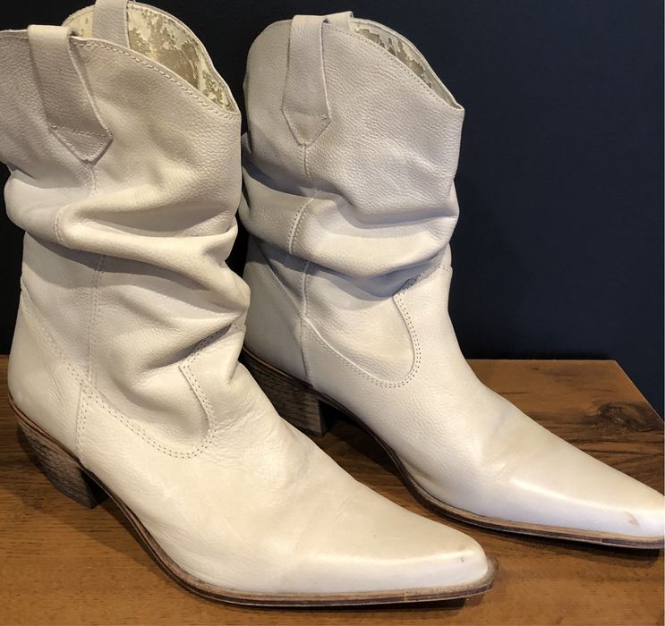 Kowbojki- skórzane- hiszpańskie r39 TANIO