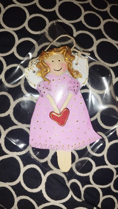 Aniołki ceramiczne ręcznie malowane