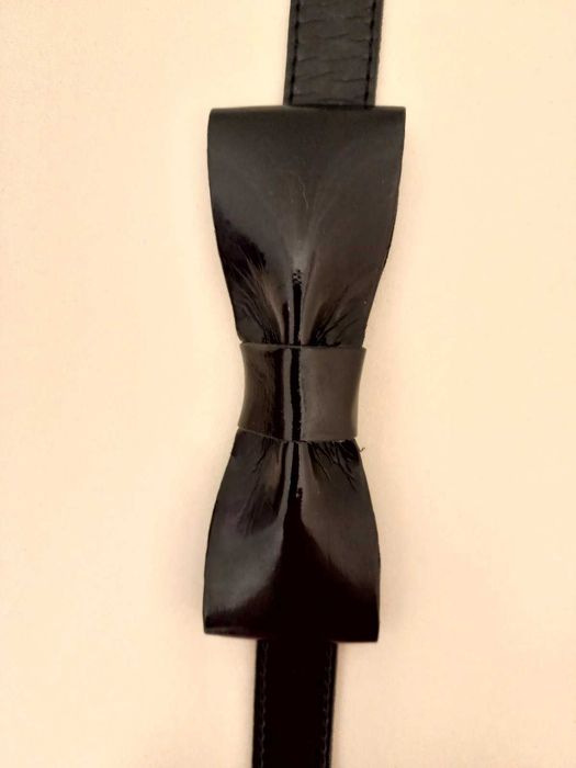 Стильный женский черный кожаный пояс на талию, Италия, размер 42