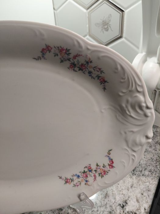 Patera półmisek Wawel porcelana kwiaty ogromny
