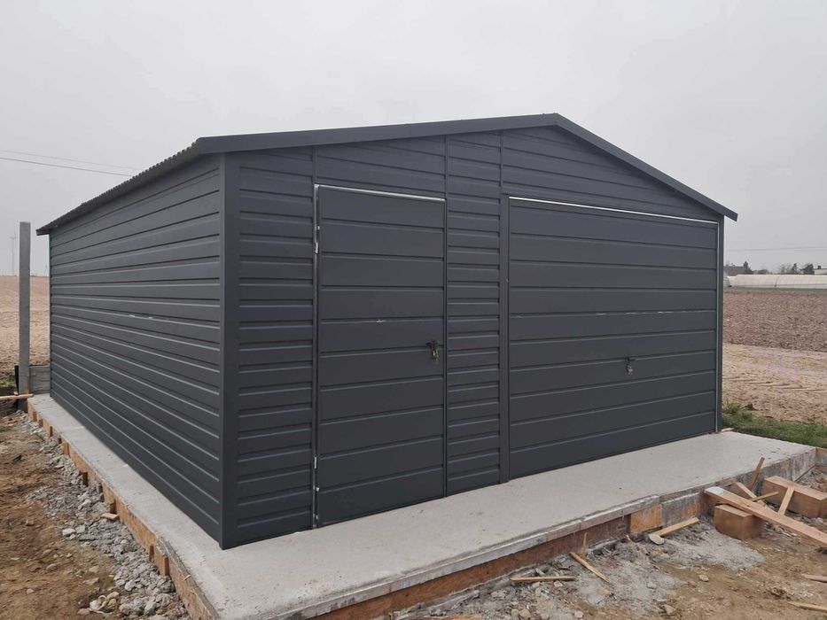 Garaż blaszany 5x5 Wzmocniony PROFILAMI. Producent SZYBKA REALIZACJA