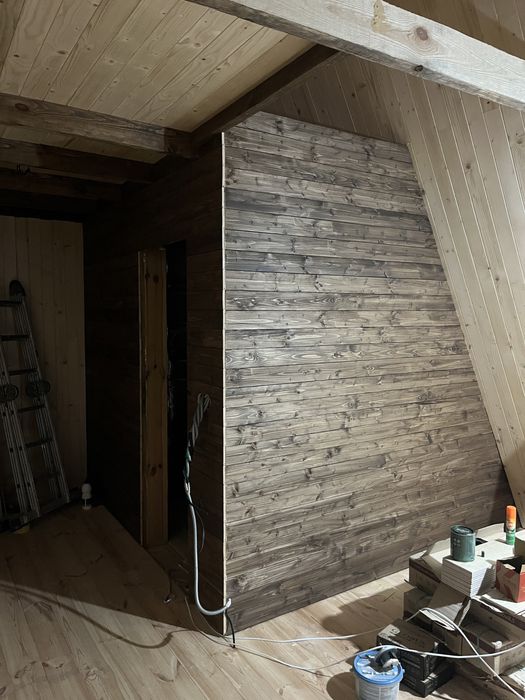 Обшивка вагонкою, вагонка, фальшбрус, блокхаус, плінтус, електрика