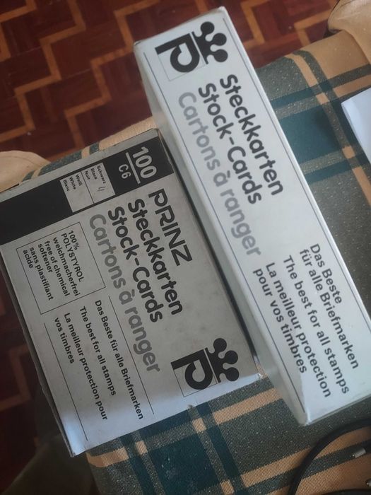 CAIXAS DE 100 stock cards stamps. Prinz. Fotos. Preço louco