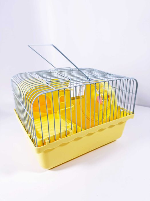 Клетка для хомяков/грызунов G09,желтая,23x15x16,5см. Компактная/яркая!