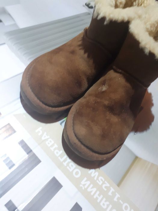 Угги ugg Australia w7 стелька 23 см 36 37 размер кожа мех ботинки