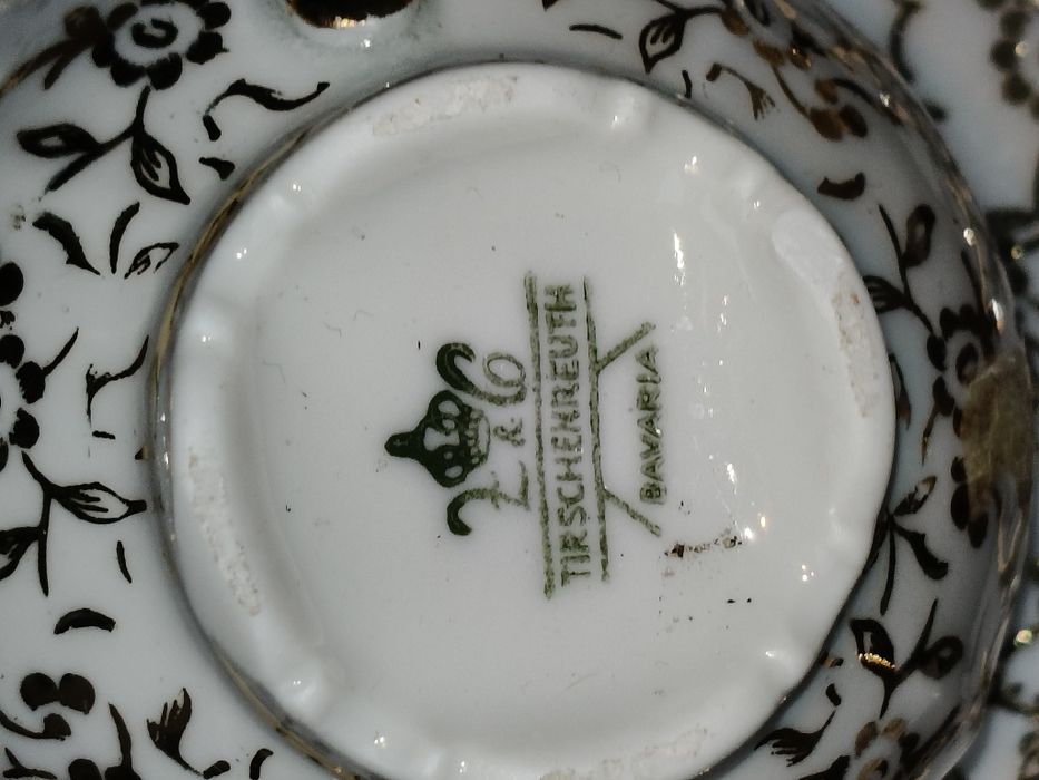 Zestaw porcelanowy serwis kawowy  Tirschenreuth z Bawarii z lat 60