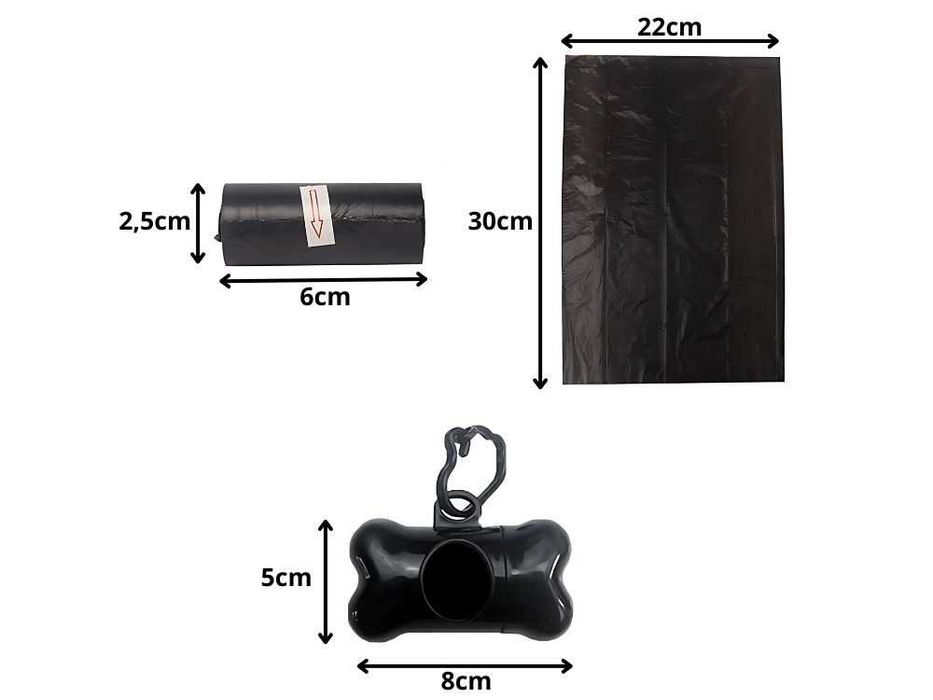 Woreczki na psie odchody kupy torebki worki 50 rolek mocne + dyspenser