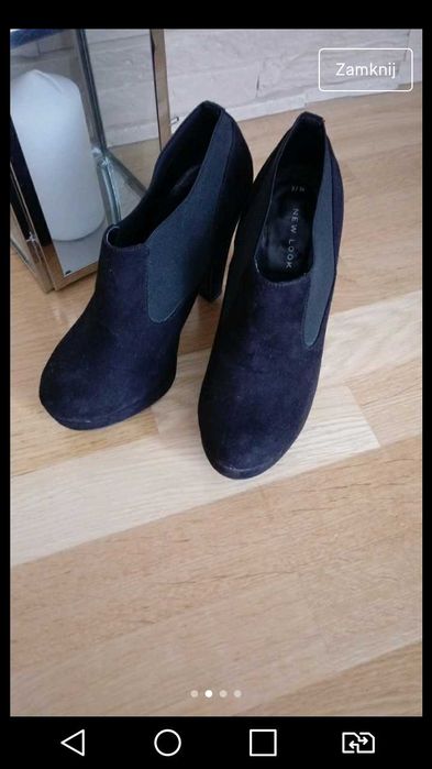 Czarne buty damskie na obcasie New Look r. 36