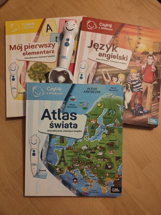 Pióro albik + 3 książki