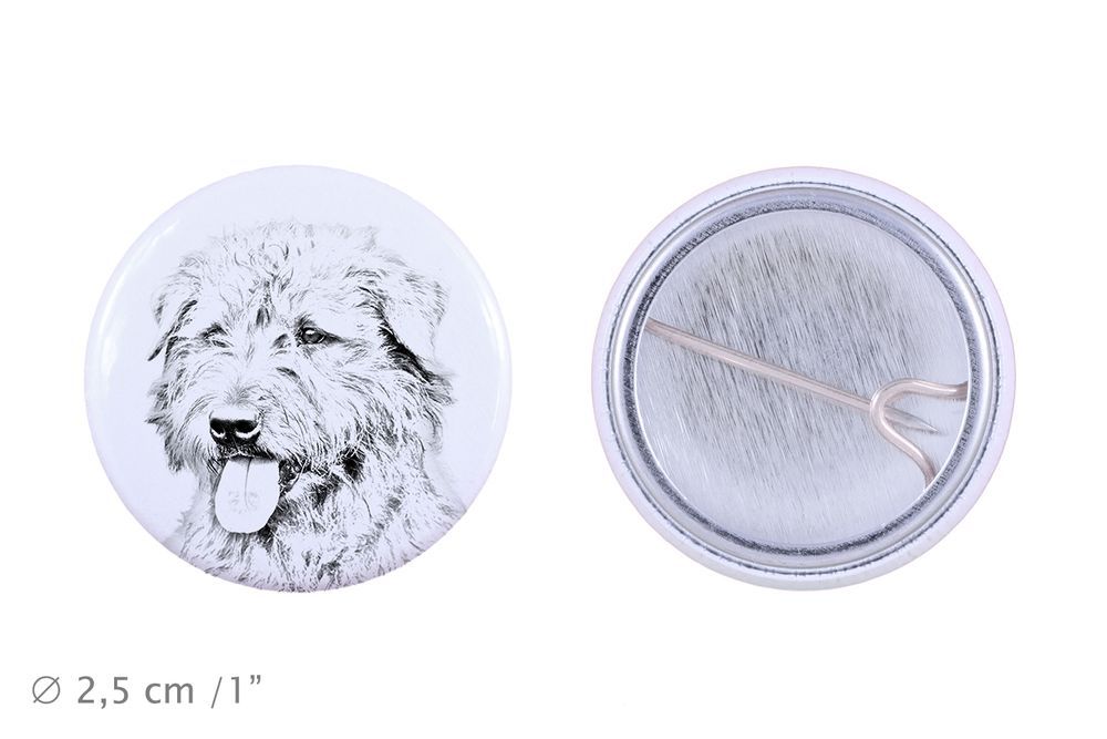 Glen of Imaal Terrier przypinka z psem mała Art-Dog