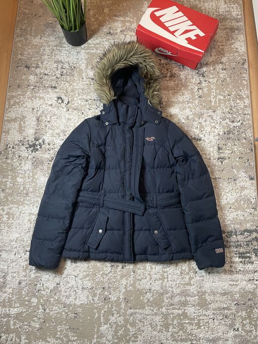 Kurtka zimowa damska z kapturem hollister rozmiar L