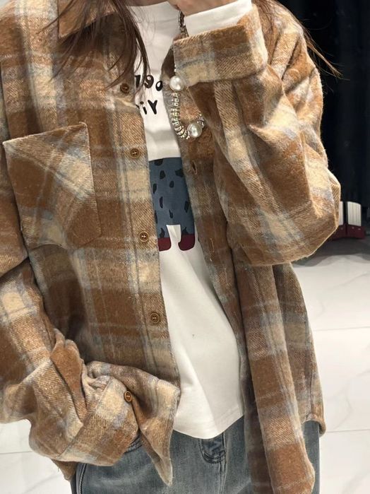 Жіноча котонова сорочка в клітинку , фланель, рубашка