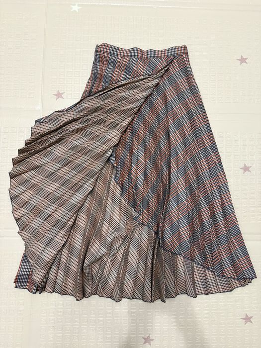 Спідниця плісе міді H&M в клітинку, розмір 34, новий стан