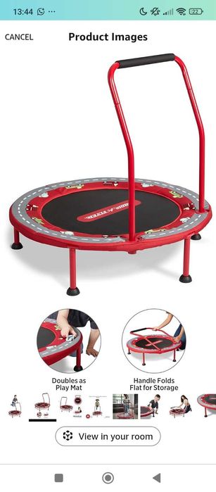 Trampolim pula pula infantil dobrável