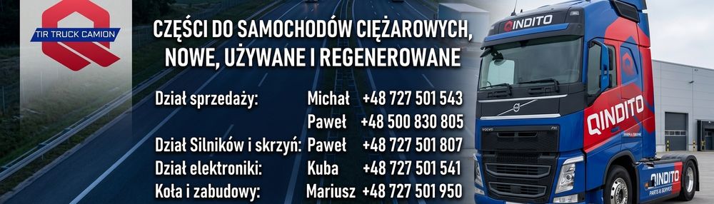 QINDITO Sp.z o.o. - sprzedaż części / skup samochodów ciężarowych / powypadkowych top banner