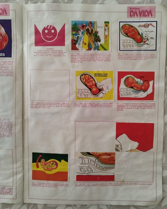 Caderneta de cromos antiga "A origem da vida"