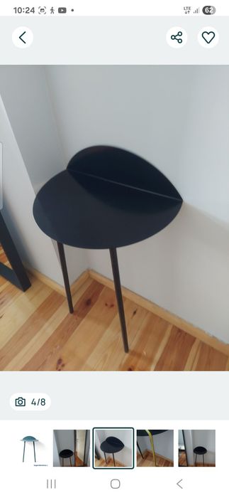 Nowoczesny stolik przyścienny/konsola metal loft