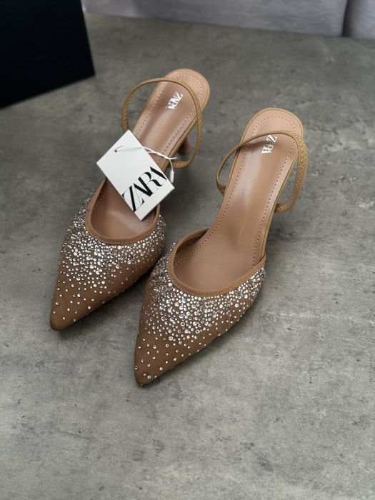 Туфлі zara стрази камні