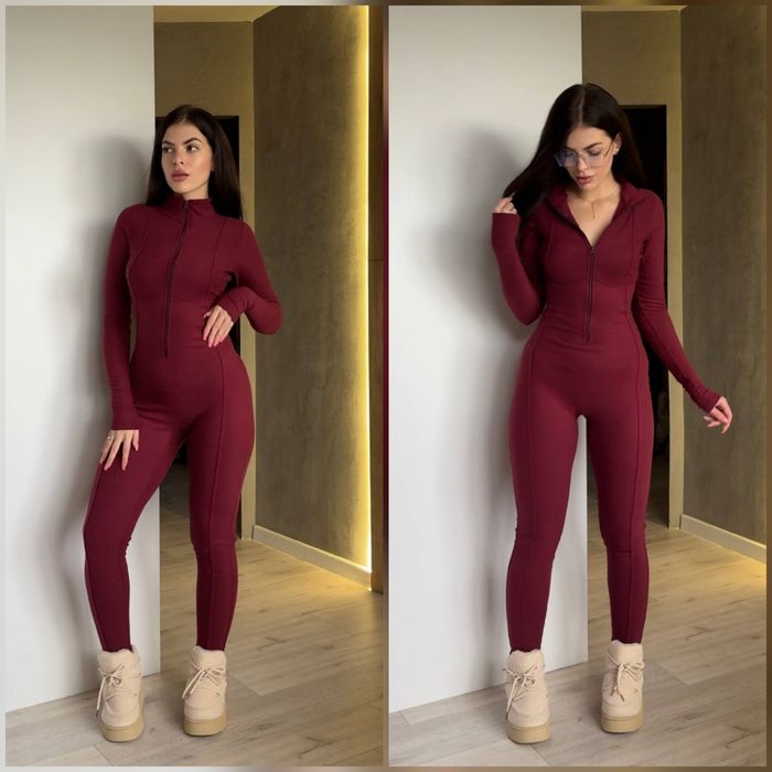 ‼️Теплий жіночій комбінезон тканина пума 42-44, 44-46 - 658 грн