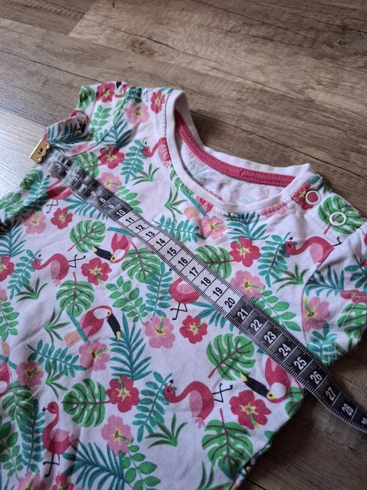 3 bluzki na krótki rękaw dla dziewczynki 62 cm