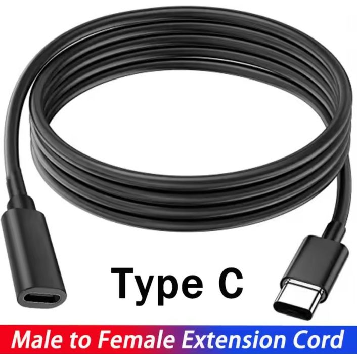 Cabo de extensão USB-C 5A 1,5m